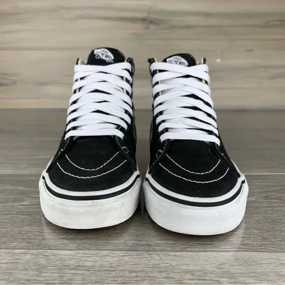 Black/White Z 20 Vans Oldskool Hi top canvas skate shoes size 4 boys